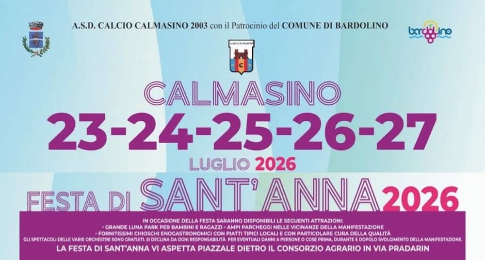 festa di sant’anna 2026 a calmasino