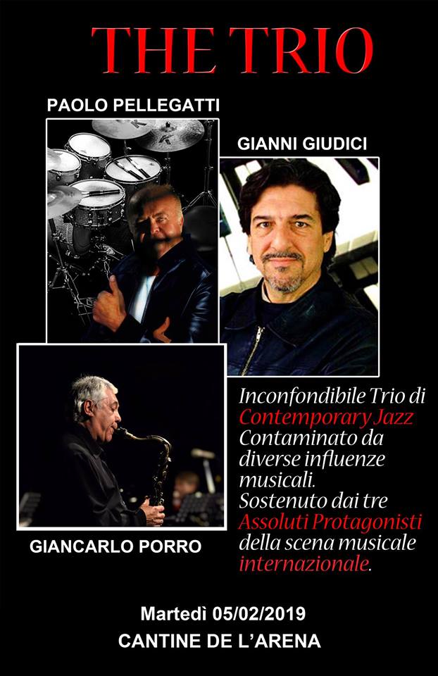 PAOLO Pellegatti “ the TRIO” (Jazz) alle Cantine de l’Arena