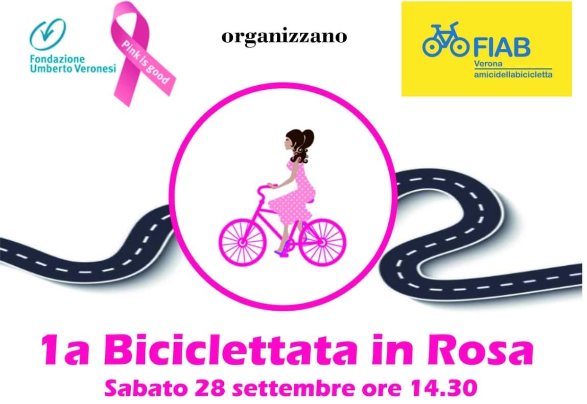 Una pedalata insieme alle Pink Ambassador di Verona e a FIAB Verona per raccogliere fondi per la ricerca contro i tumori femminili.