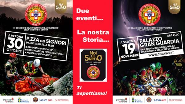 “Noi ci 5iam0” per celebrare i 50 anni di storia della Stazione di Verona del Soccorso Alpino