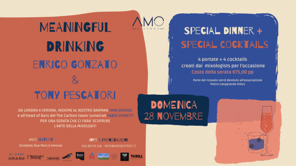 Meaningful drinking con Tony Pescatori ed Enrico Gonzato