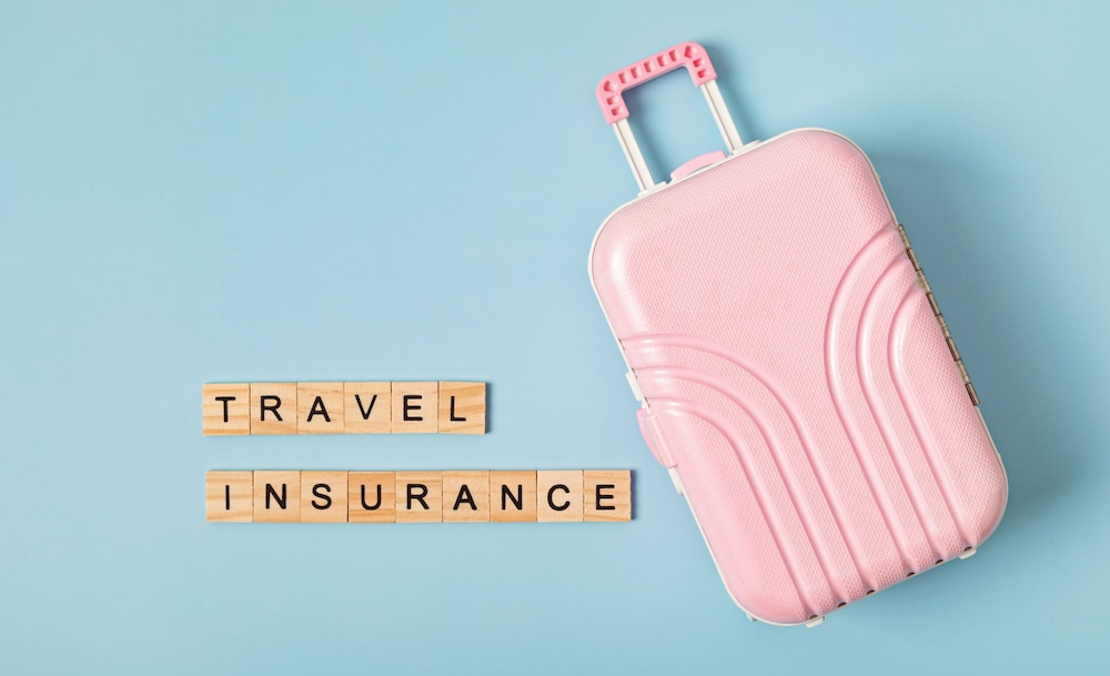 Safe travel, protection tourism insurance concept