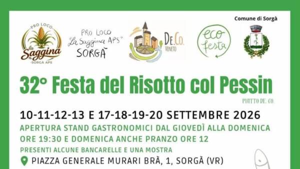 “Sagra del risotto col pessin De.Co” a Sorgà