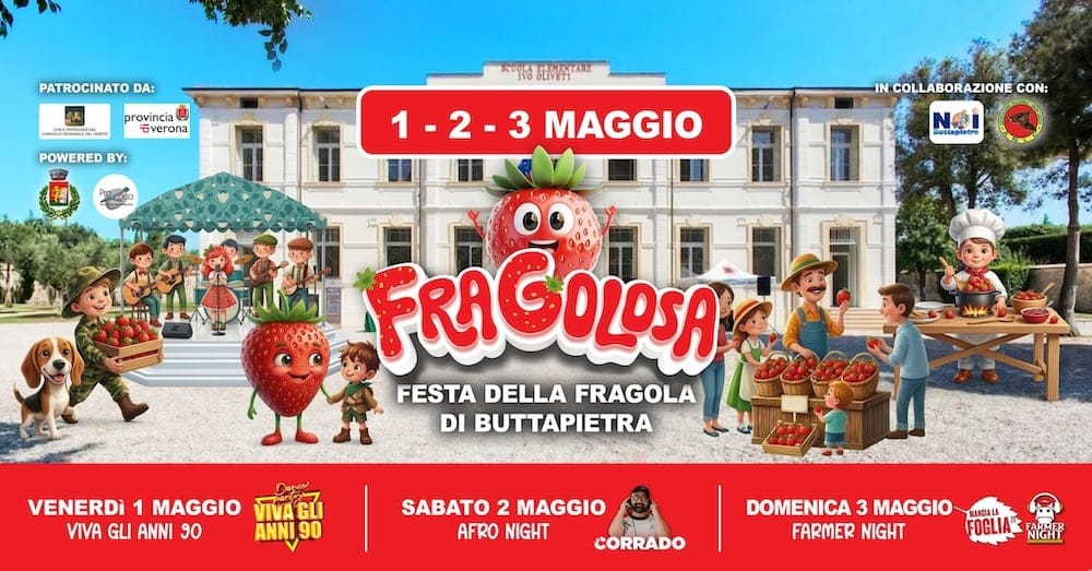 Fragolosa, festa fragola buttapietra 2026