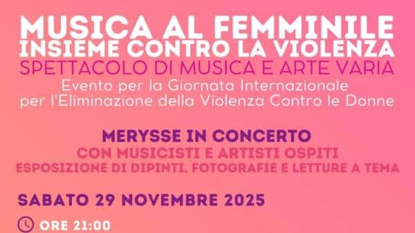 “Musica al femminile” insieme contro la Violenza
