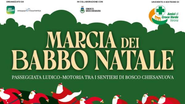 Marcia dei Babbo Natale a Bosco Chiesanuova