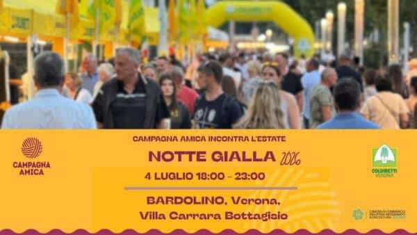 A Bardolino arriva la “Notte gialla” con eccellenze a km zero, gastronomia e musica live
