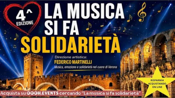 “La musica si fa solidarietà” al Palazzo della Gran Guardia